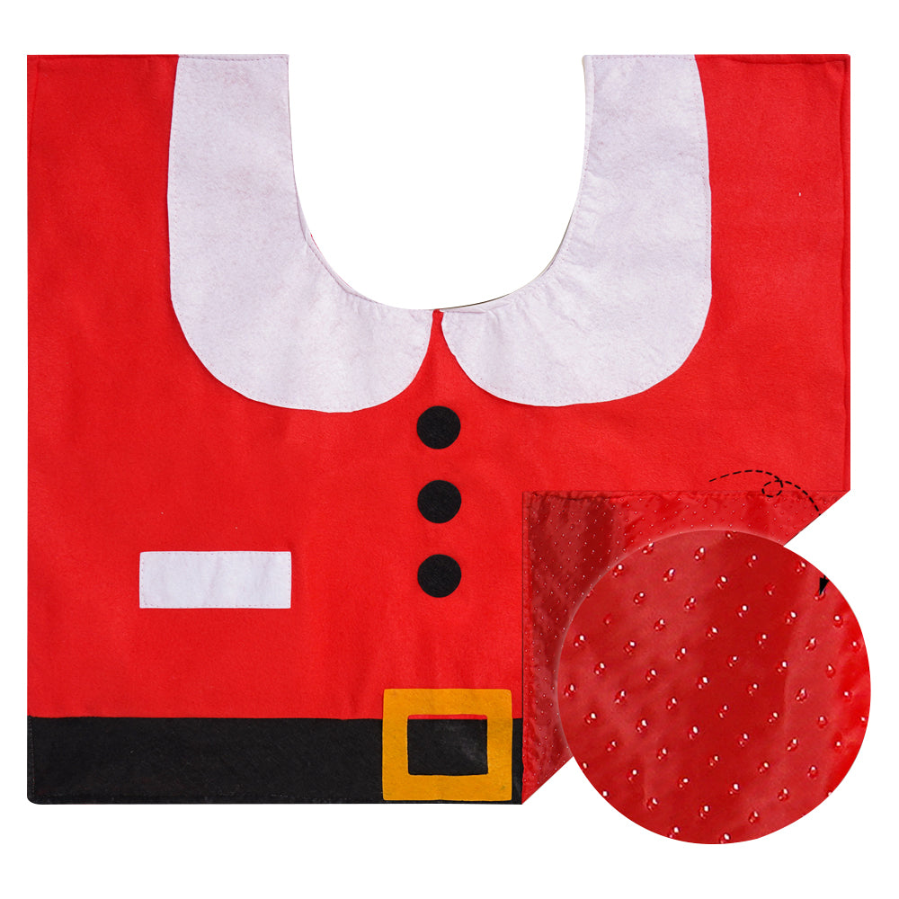 Christmas Toilet Seat Cover Set Decorations Xmas Bathroom Decor Home Indoor Decor