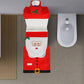 Christmas Toilet Seat Cover Set Decorations Xmas Bathroom Decor Home Indoor Decor