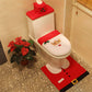 Christmas Toilet Seat Cover Set Decorations Xmas Bathroom Decor Home Indoor Decor