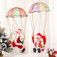 Electric Santa Claus with Parachute Christmas Tree Hanging Ornaments-Somersault Santa Claus