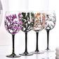 4Pcs Set Four Seasons Tree Hand-painting Wine Glasses Goblet Champagne Cup