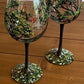 4Pcs Set Four Seasons Tree Hand-painting Wine Glasses Goblet Champagne Cup