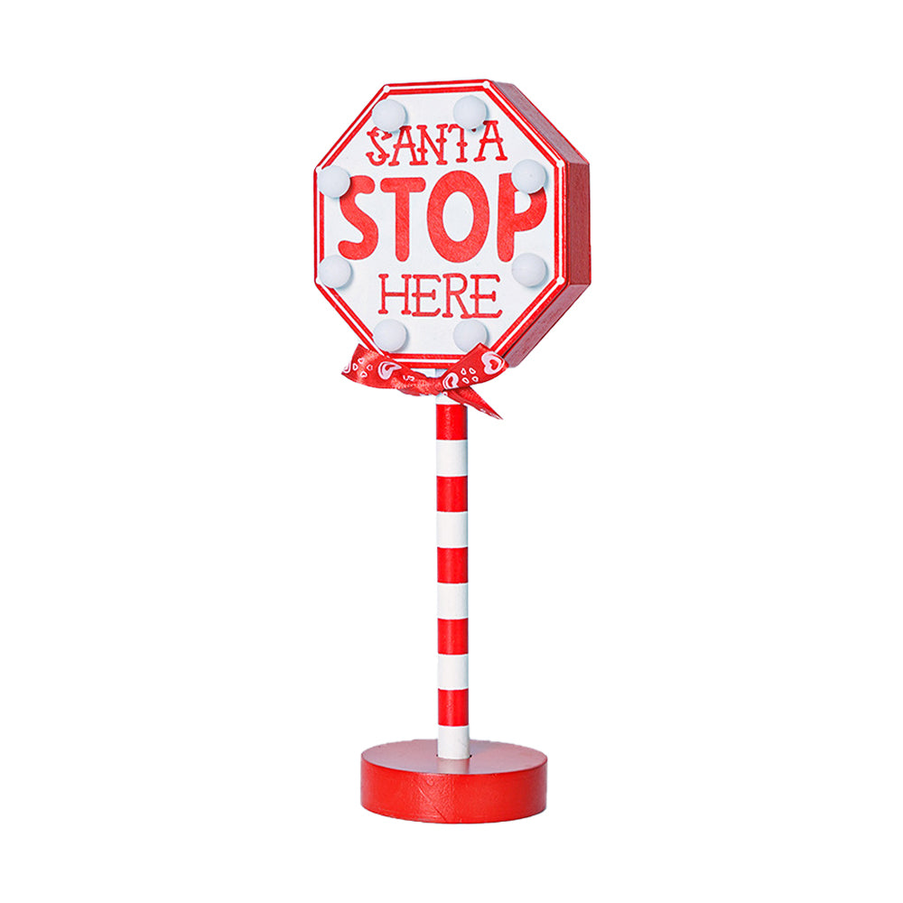 Christmas LED Road Sign Table Light-Octagonal