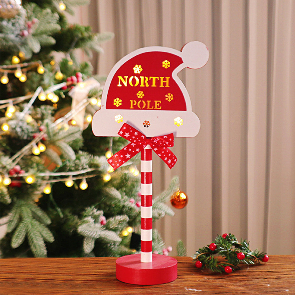 Christmas LED Road Sign Table Light-Christmas Hat