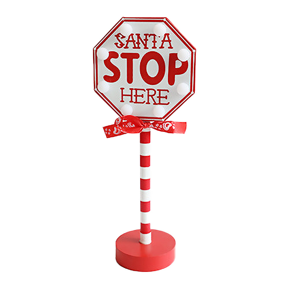 Christmas LED Road Sign Table Light-Octagonal