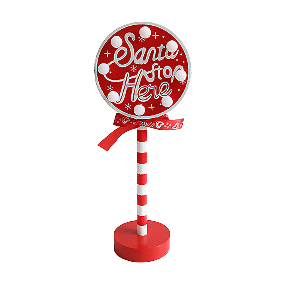 Christmas LED Road Sign Table Light-Circular