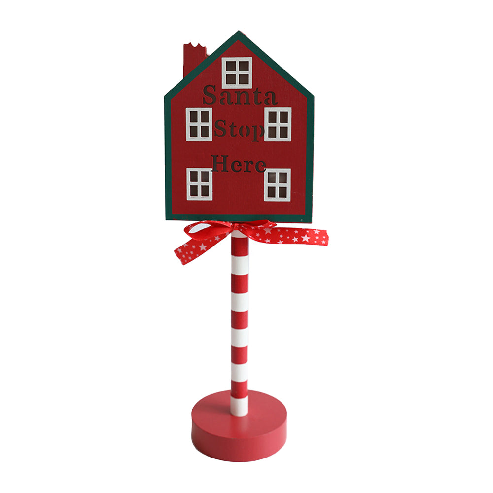 Christmas LED Road Sign Table Light-House