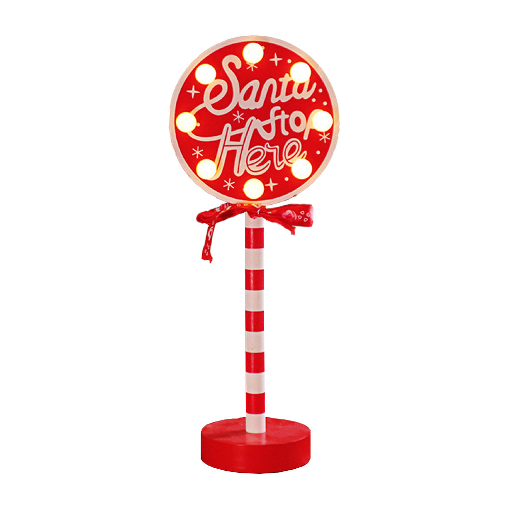 Christmas LED Road Sign Table Light-Circular
