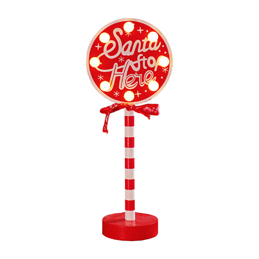 Christmas LED Road Sign Table Light-Circular