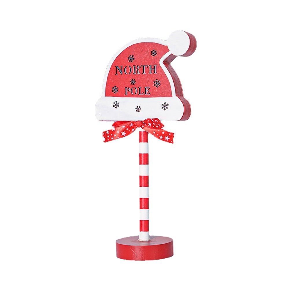 Christmas LED Road Sign Table Light-Christmas Hat