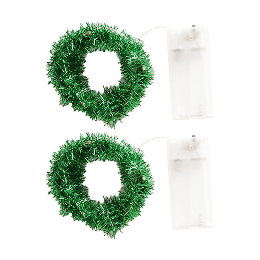 2Pcs 20 LED Lights Hanging Christmas Garland Decorative String Lights for Christmas Tree