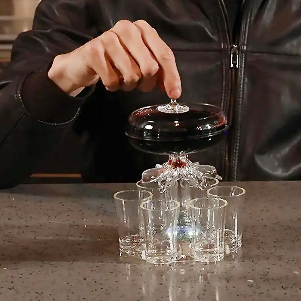 Drink Shot Dispenser with 6 Shots Glasses Set Drinking Game Tool Party Supplies