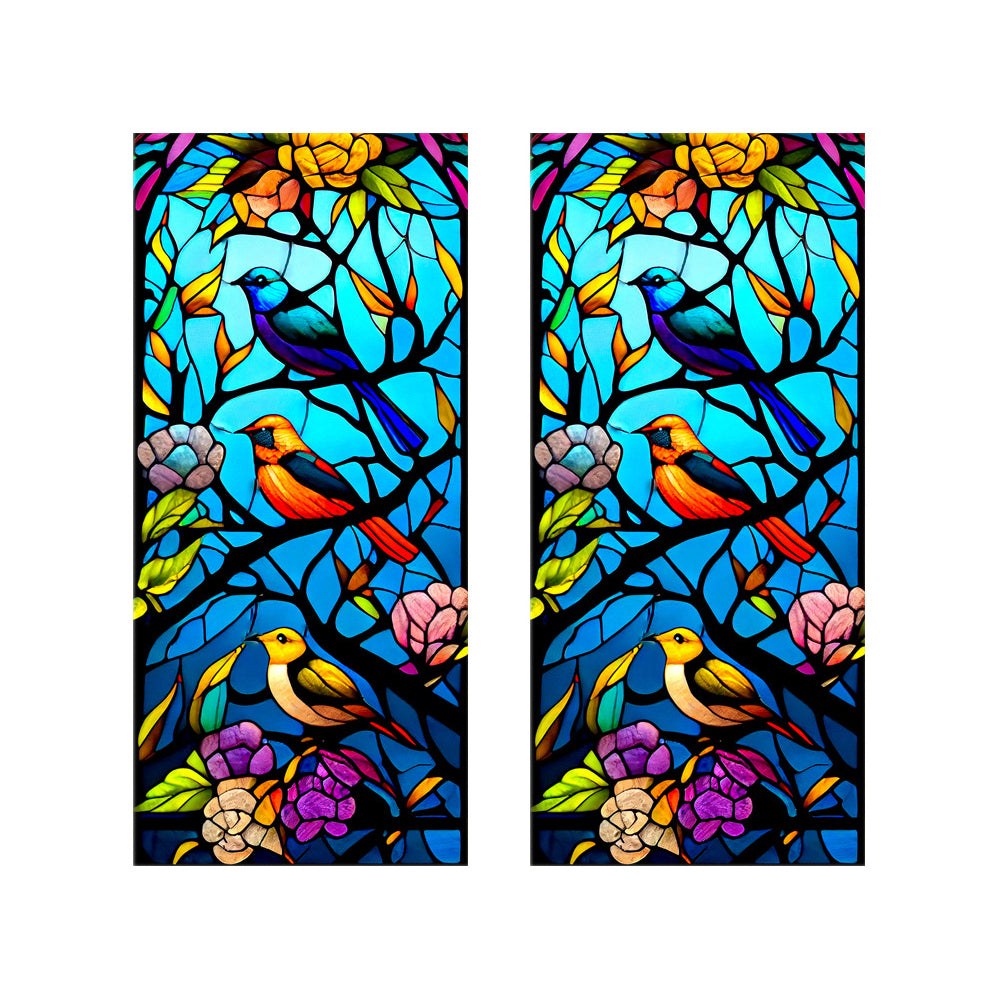 2 Sheets Static Cling Privacy Window Sticker-3 Birds
