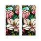 2 Sheets Static Cling Privacy Window Sticker-Flowers