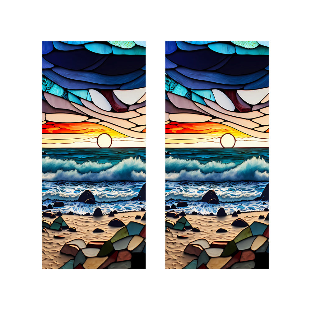 2 Sheets Static Cling Privacy Window Sticker-Sea