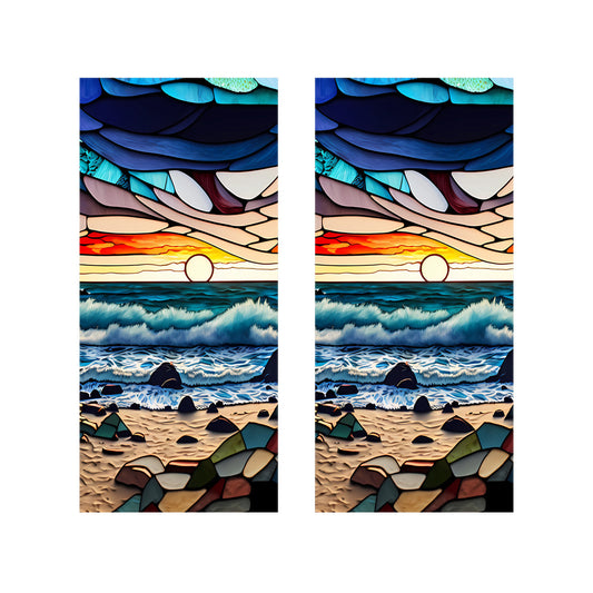 2 Sheets Static Cling Privacy Window Sticker-Sea