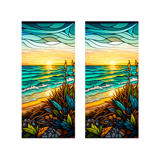 2 Sheets Static Cling Privacy Window Sticker-Sun Rise