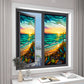 2 Sheets Static Cling Privacy Window Sticker-Sun Rise
