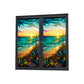 2 Sheets Static Cling Privacy Window Sticker-Sun Rise