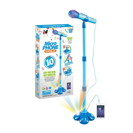 Kids Karaoke Machine with 1 Microphone Adjustable Stand Music Play Toy