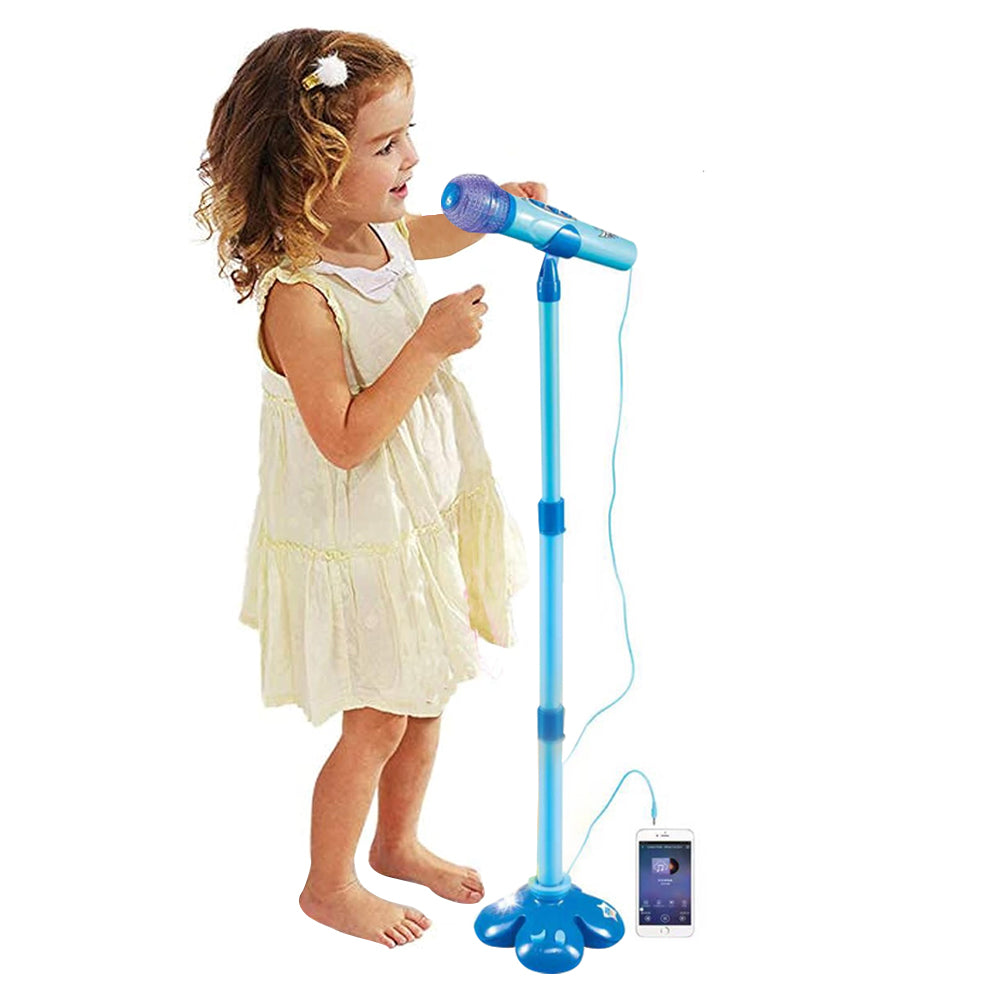 Kids Karaoke Machine with 1 Microphone Adjustable Stand Music Play Toy