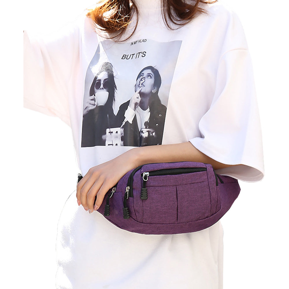 Unisex Sling Bag Chest Pack Fanny Pack Sports Waist Bag Wallet