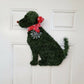 Dog Shaped Christmas Wreath-Dog with Snowflake Ornament