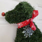 Dog Shaped Christmas Wreath-Dog with Snowflake Ornament