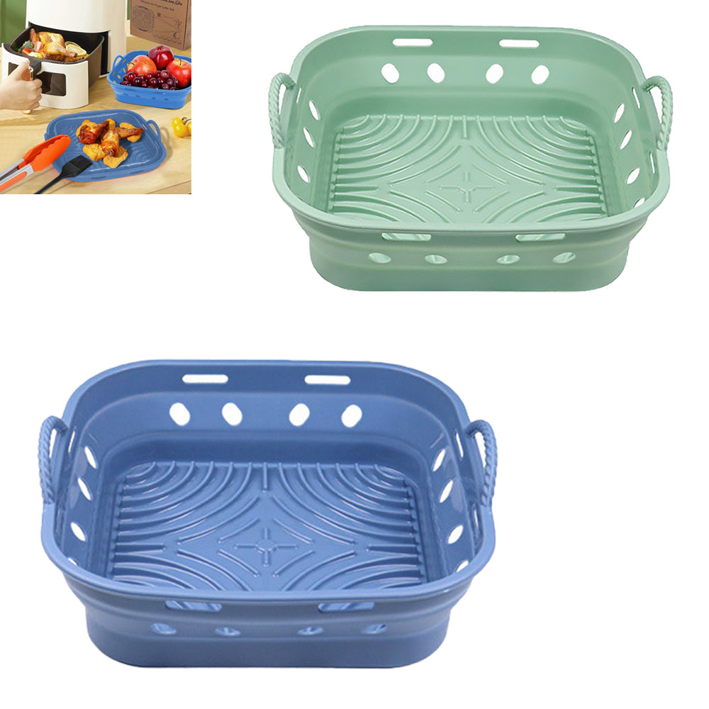 2Pcs Square Foldable Air Fryer Silicone Liner