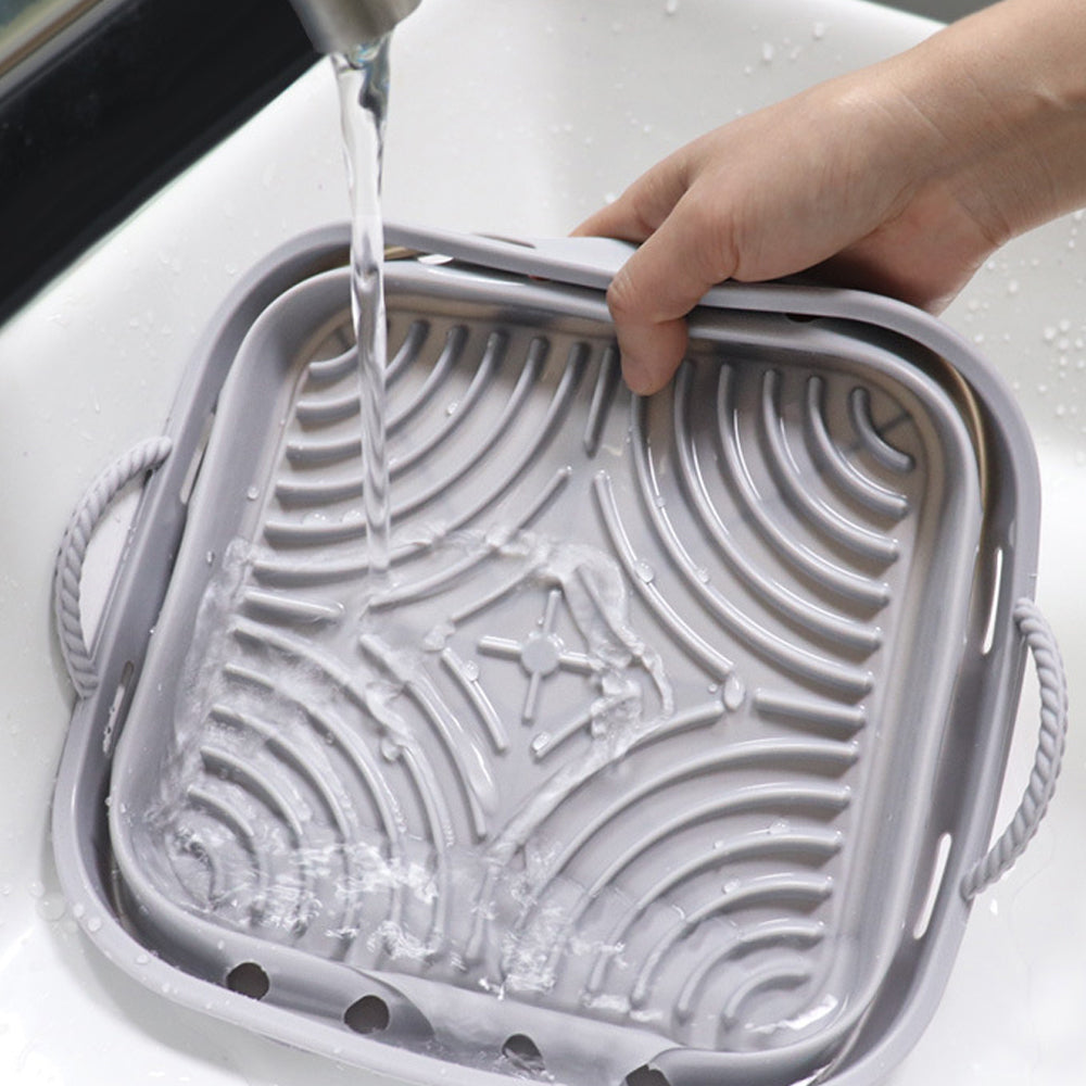 2Pcs Square Foldable Air Fryer Silicone Liner