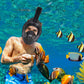 Full Face Snorkel Mask with Camera Mount and 2 Transparent Waist Bags