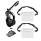 Full Face Snorkel Mask with Camera Mount and 2 Transparent Waist Bags