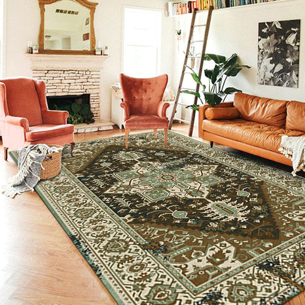 Bohemian Rug Floor Protector Mat Non-Slip Carpet Vintage Rugs for Home Decoration