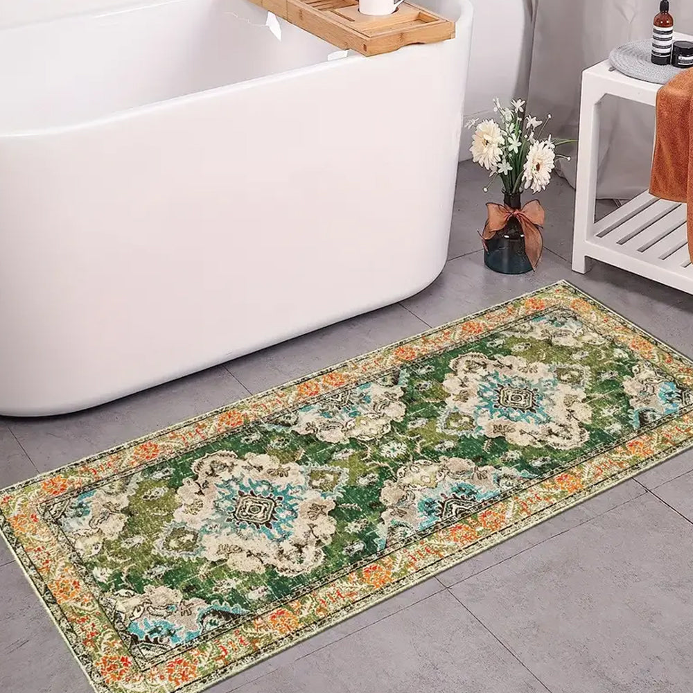 Bohemian Rug Floor Protector Mat Non-Slip Carpet Vintage Rugs for Home Decoration