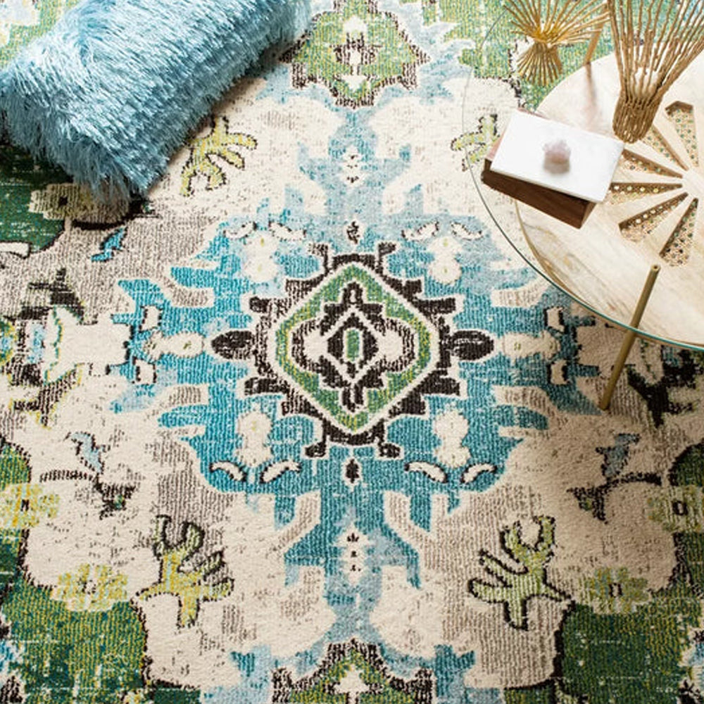 Bohemian Rug Floor Protector Mat Non-Slip Carpet Vintage Rugs for Home Decoration