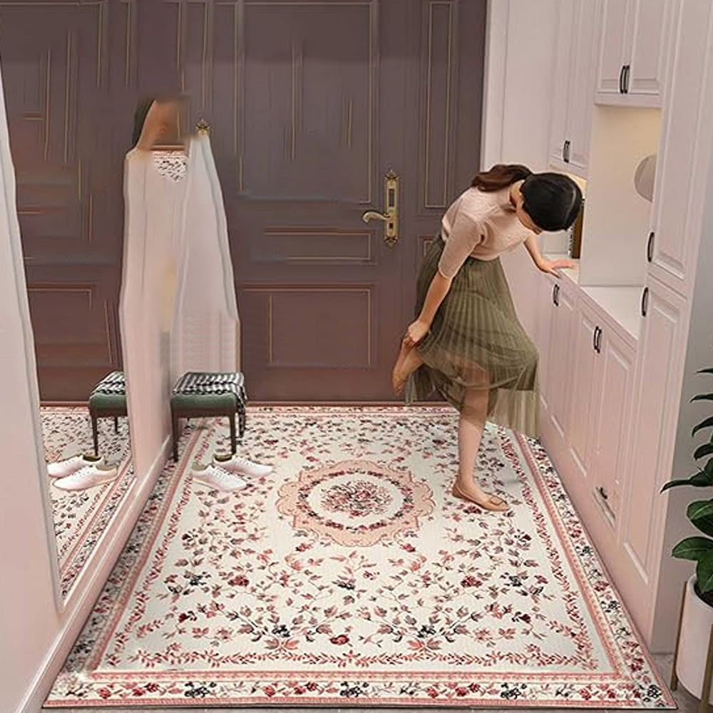 Bohemian Rug Floor Protector Mat Non-Slip Carpet Vintage Rugs for Home Decoration