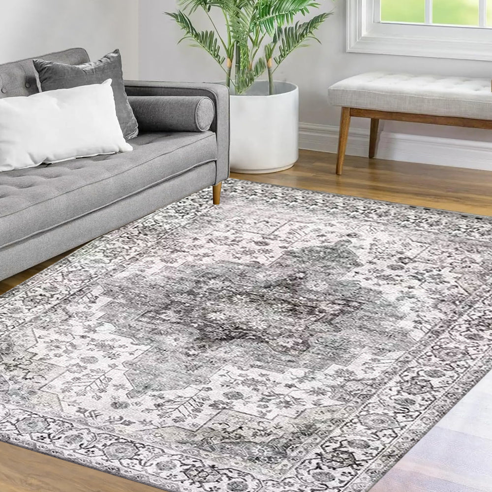 Bohemian Rug Floor Protector Mat Non-Slip Carpet Vintage Rugs for Home Decoration