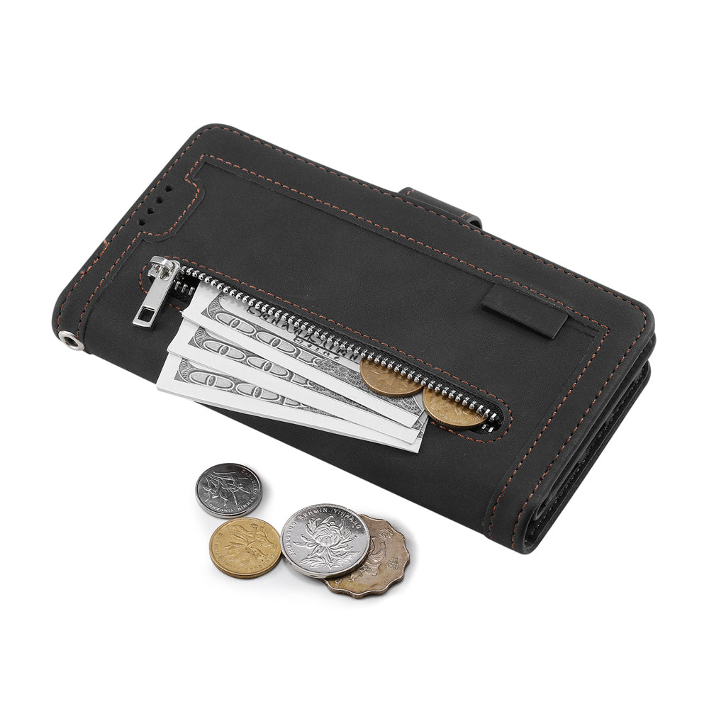 For iPhone 15 Case Leather Wallet Flip Cover