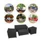 4-Piece Water Resistant Patio Furniture Cover