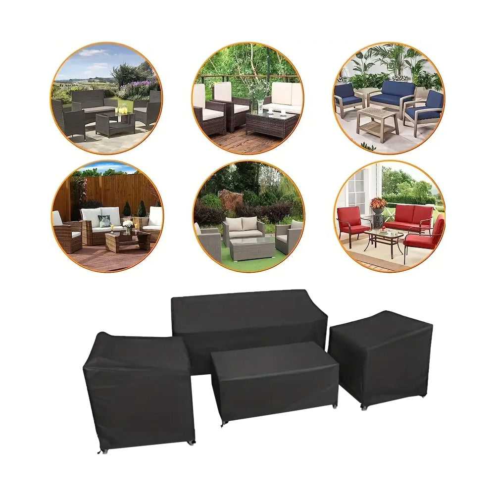 4-Piece Water Resistant Patio Furniture Cover