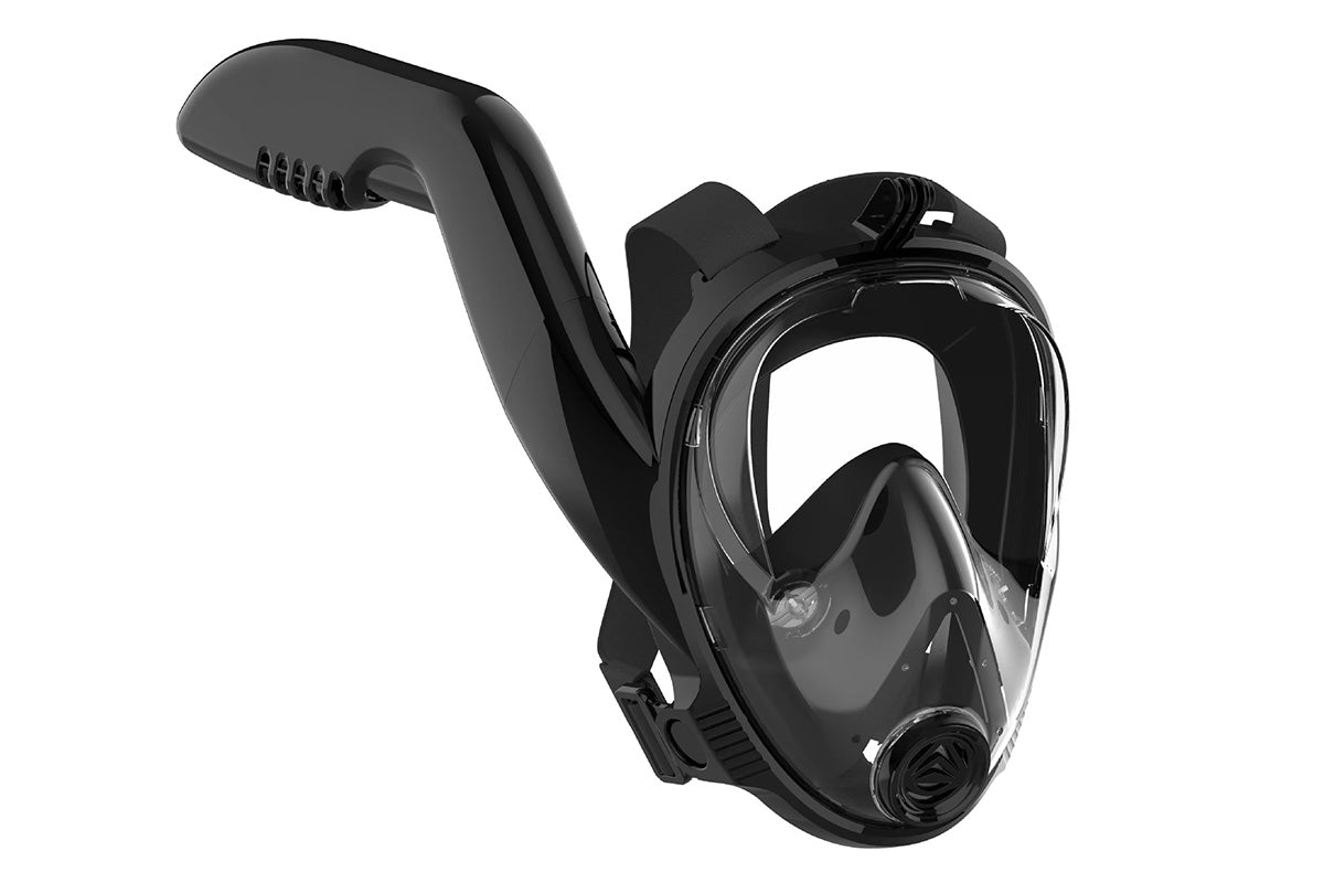 Adults Full Face Snorkel Mask Side Snorkel Mask Panoramic View Snorkeling Gear