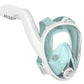 Adults Full Face Snorkel Mask Side Snorkel Mask Panoramic View Snorkeling Gear