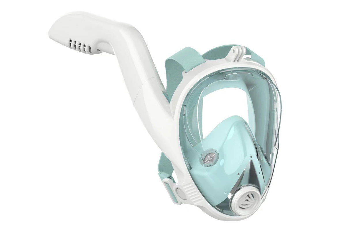 Adults Full Face Snorkel Mask Side Snorkel Mask Panoramic View Snorkeling Gear