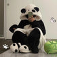 Adults Oversized Fleece Pyjama Set Hooded Dressing Gown Trousers Winter Nightwear