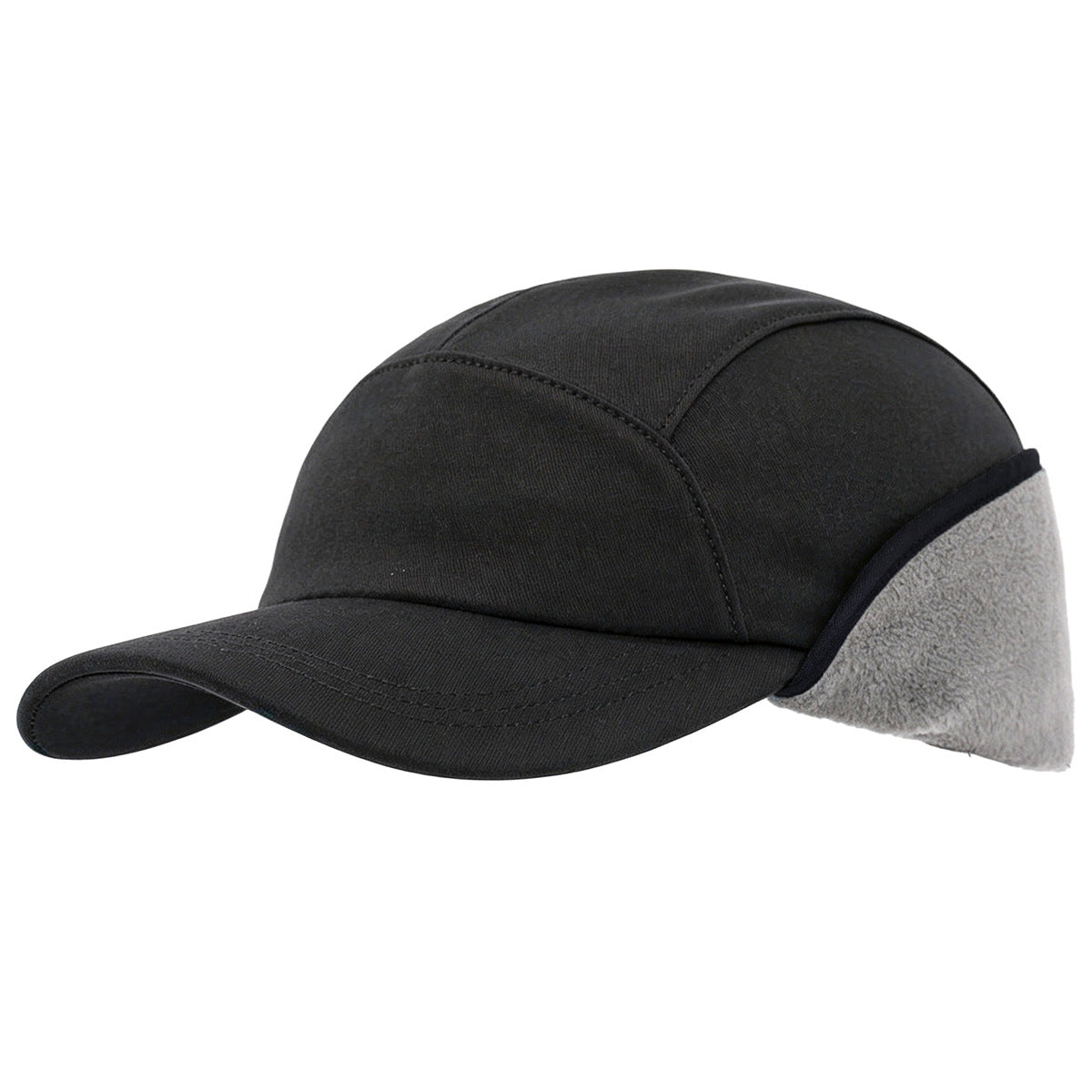 Fleece Lined Winter Earflap Hat with Ponytail Hole Windproof Thermal Baseball Cap