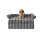 Fluffy Faux Rabbit Fur Pet Sofa Mat Raised Surround Bolster for Dogs Cats Pet Bed Sofa Protector