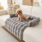 Fluffy Faux Rabbit Fur Pet Sofa Mat Raised Surround Bolster for Dogs Cats Pet Bed Sofa Protector