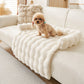Fluffy Faux Rabbit Fur Pet Sofa Mat Raised Surround Bolster for Dogs Cats Pet Bed Sofa Protector