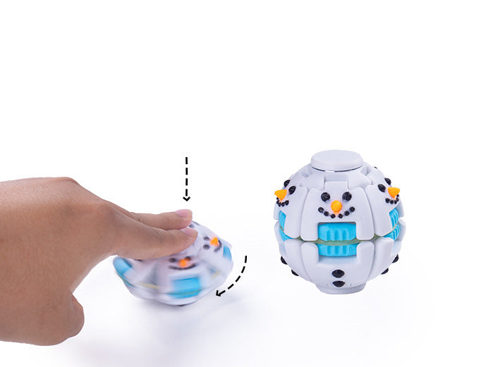 3 X Christmas Fidget Spinner Ball Press Rotate Sensory Fidget Toy Stress Relief Hand Toy for Adults