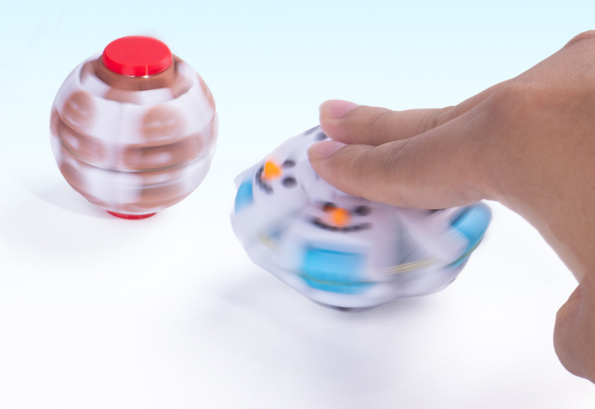 3 X Christmas Fidget Spinner Ball Press Rotate Sensory Fidget Toy Stress Relief Hand Toy for Adults